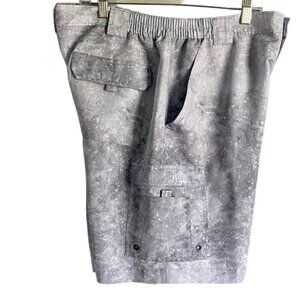 Reel Legends Bonefish Marble Print Board Shorts Men's Large NEW